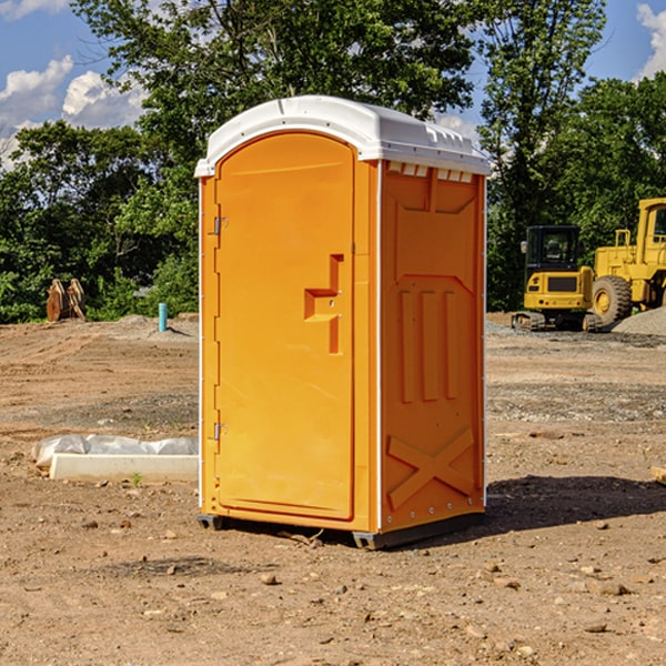 how often are the porta potties cleaned and serviced during a rental period in Gadsden